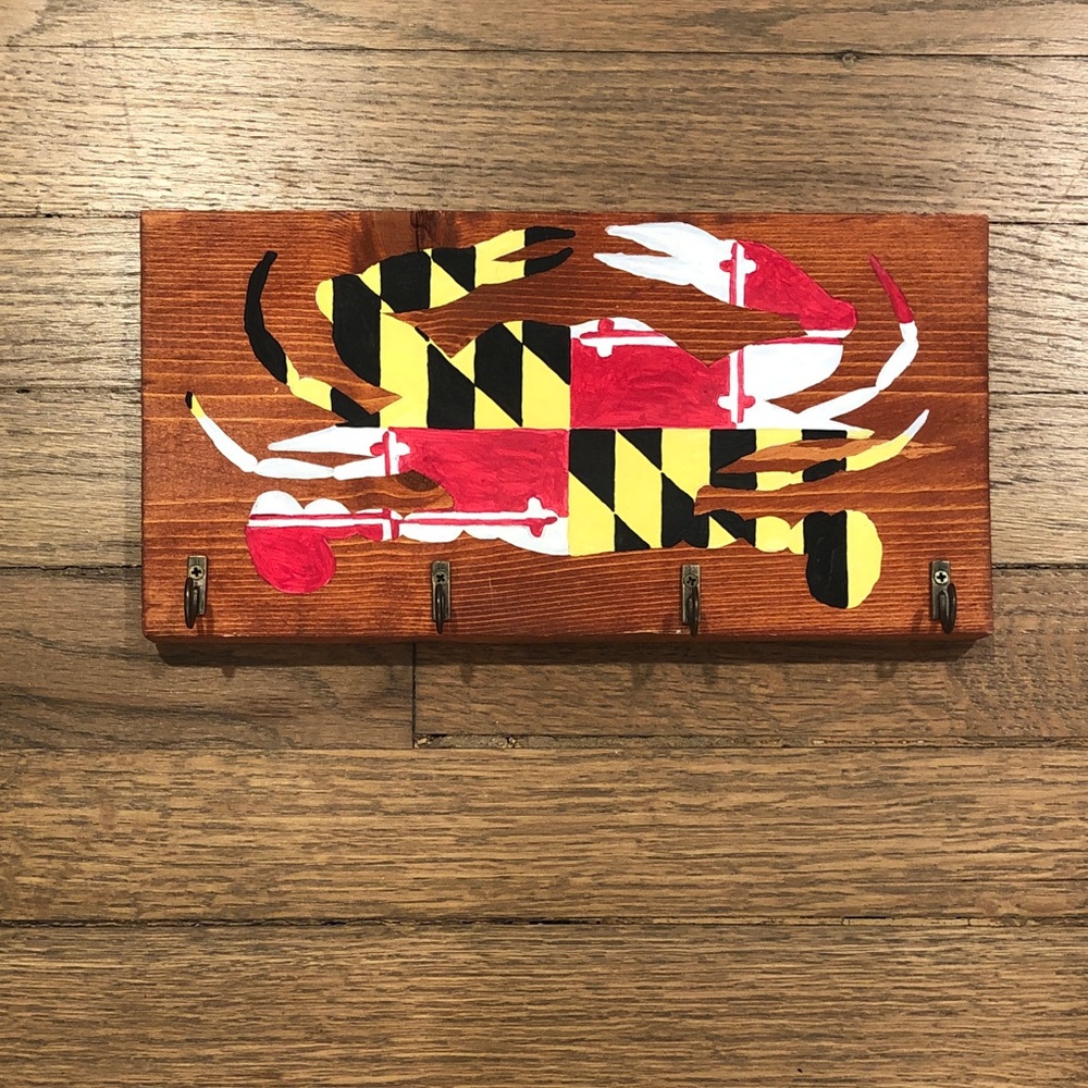 Maryland Flag Crab Key Holder